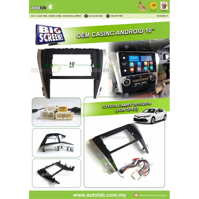 Big Screen Casing Android - Toyota Camry (Low Spec) 2015-2018 (10inch)